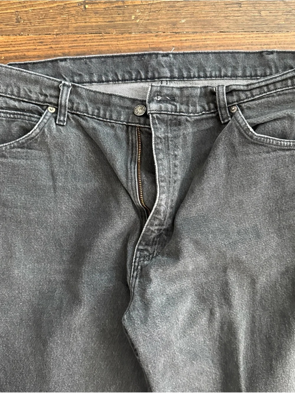 Vintage Levi's 540 Brown Tab Flex Light Wash Denim Jeans Leather Tag Men's 40x30